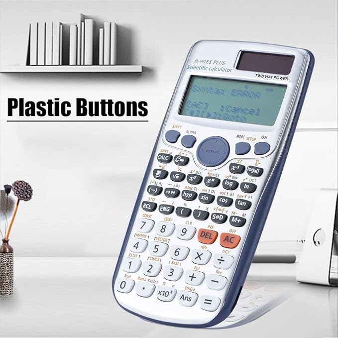 A ciciglow Calculadora Científica Portátil con Funciones 417, Pantalla Síncrona de Libros de Texto para Estudiantes y Trabajadores de Oficina, Material Duradero - Negro.