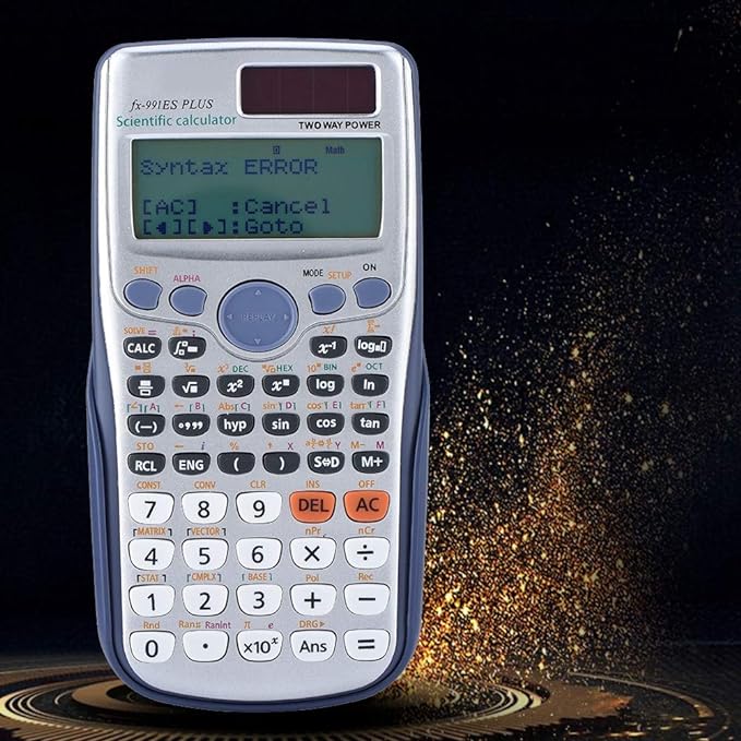 A ciciglow Calculadora Científica Portátil con Funciones 417, Pantalla Síncrona de Libros de Texto para Estudiantes y Trabajadores de Oficina, Material Duradero - Negro.