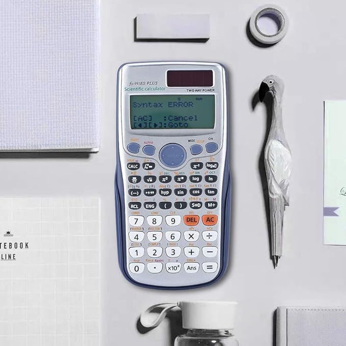A ciciglow Calculadora Científica Portátil con Funciones 417, Pantalla Síncrona de Libros de Texto para Estudiantes y Trabajadores de Oficina, Material Duradero - Negro.