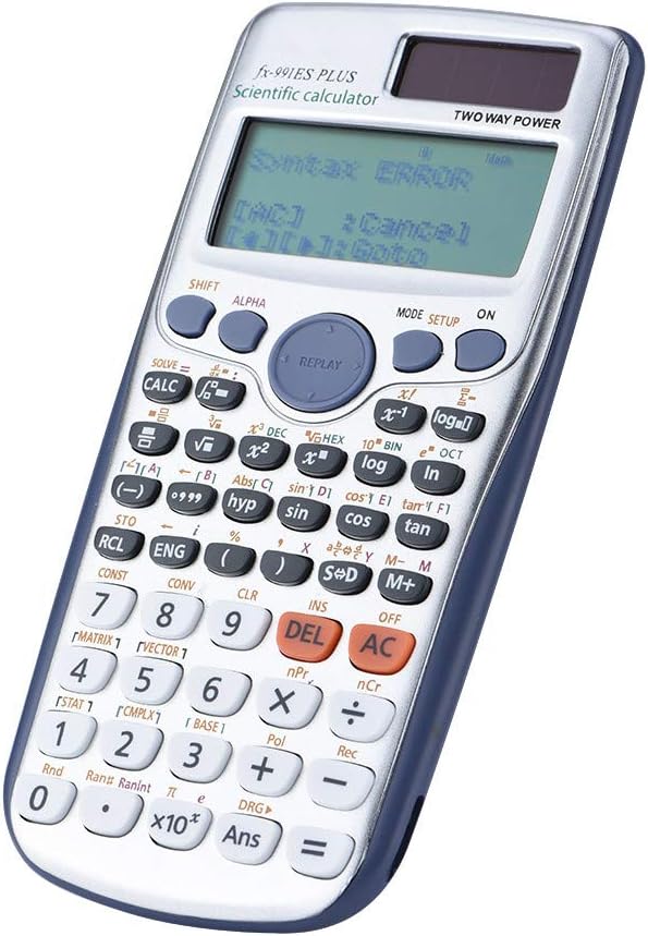 A ciciglow Calculadora Científica Portátil con Funciones 417, Pantalla Síncrona de Libros de Texto para Estudiantes y Trabajadores de Oficina, Material Duradero - Negro.