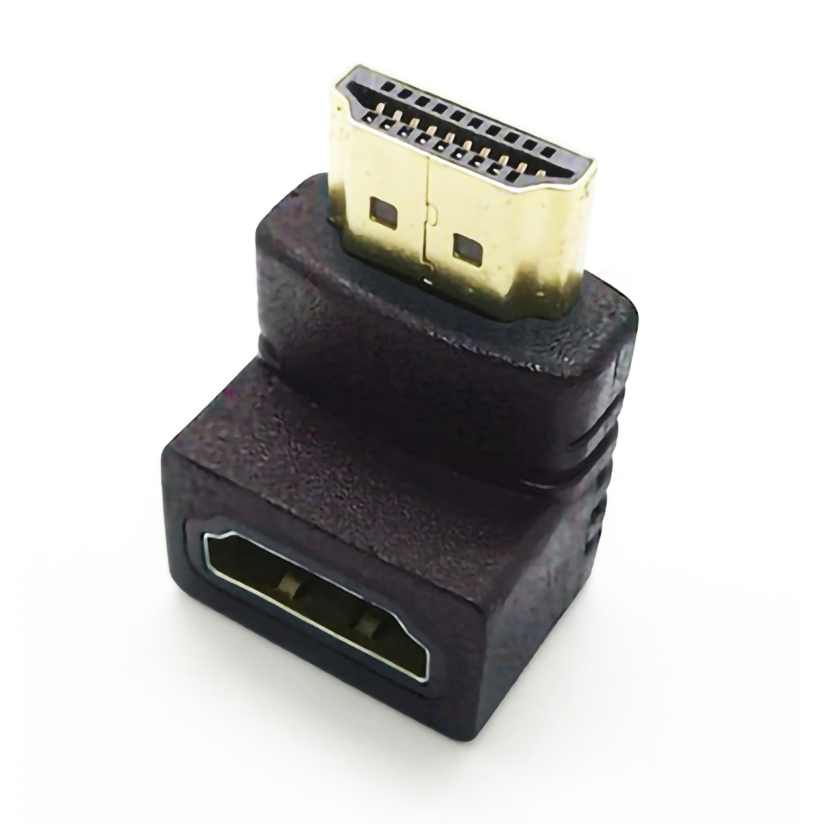Paquete 5 Adaptadores Codo Cople HDMI Macho a Hembra 90 Grados.