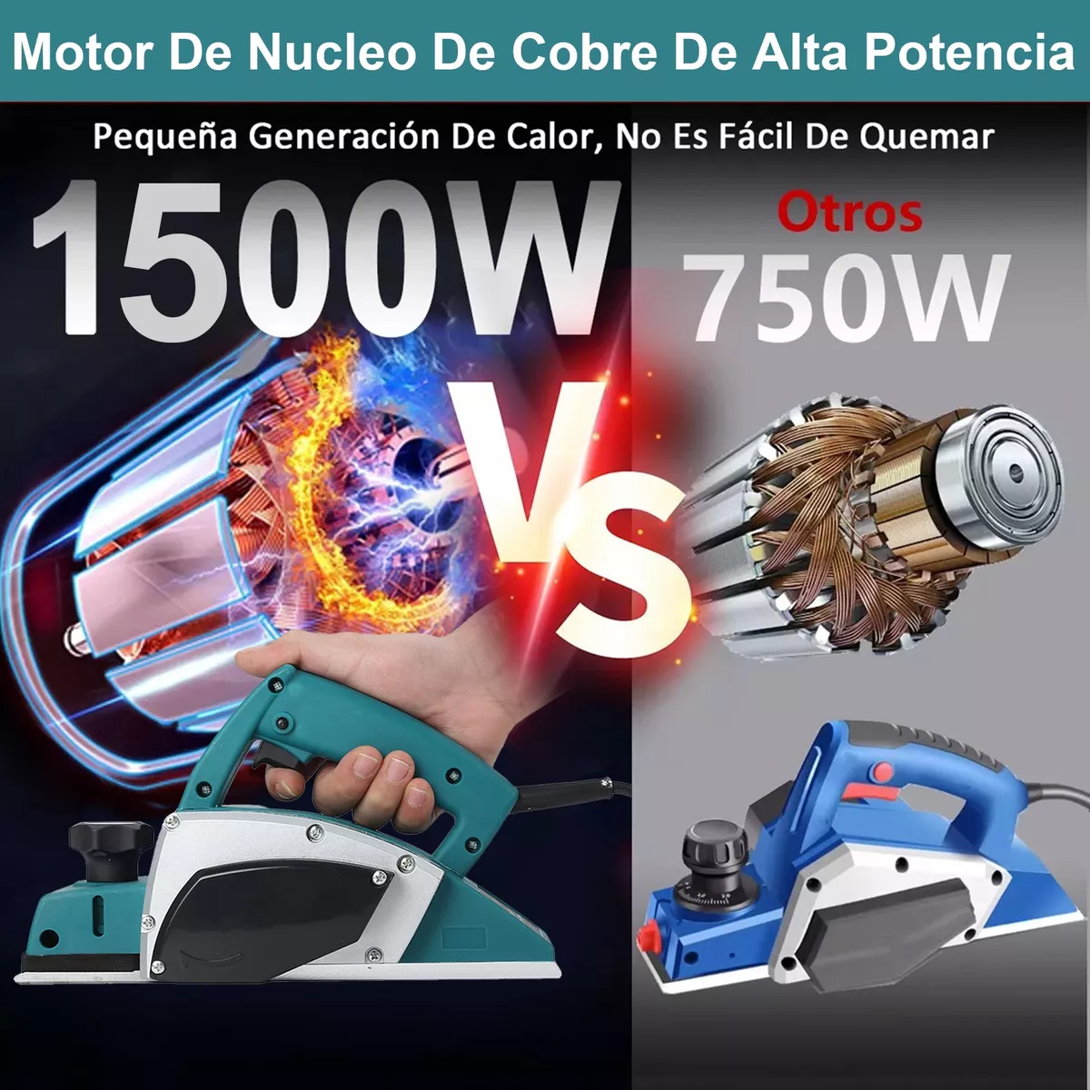 Cepilladora Eléctrica Para Madera Cepillo Profesional 1100w