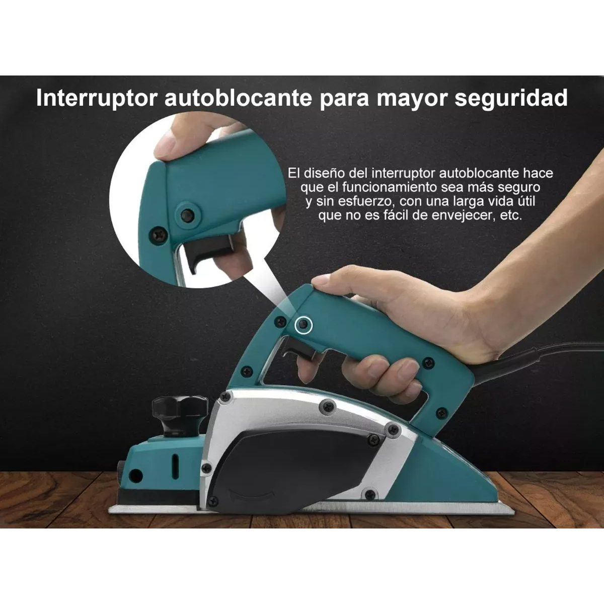 Cepilladora Eléctrica Para Madera Cepillo Profesional 1100w