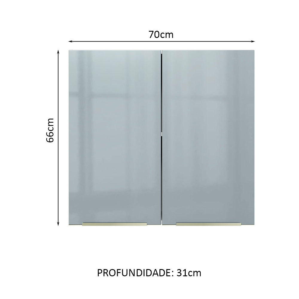 Alacena Gabinete Superior Cocina Lux Madesa 70cm BG.