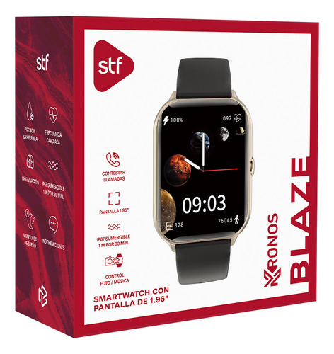Smartwatch Reloj Inteligente Stf Kronos Blaze 1.96 PuLG.