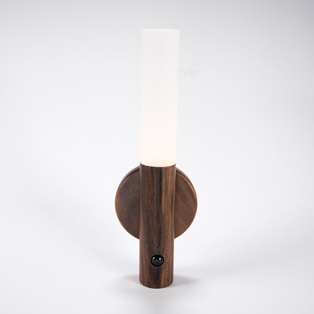 Lámpara Led Con Sensor De Movimiento Con Iman Recargable (Madera Oscura)