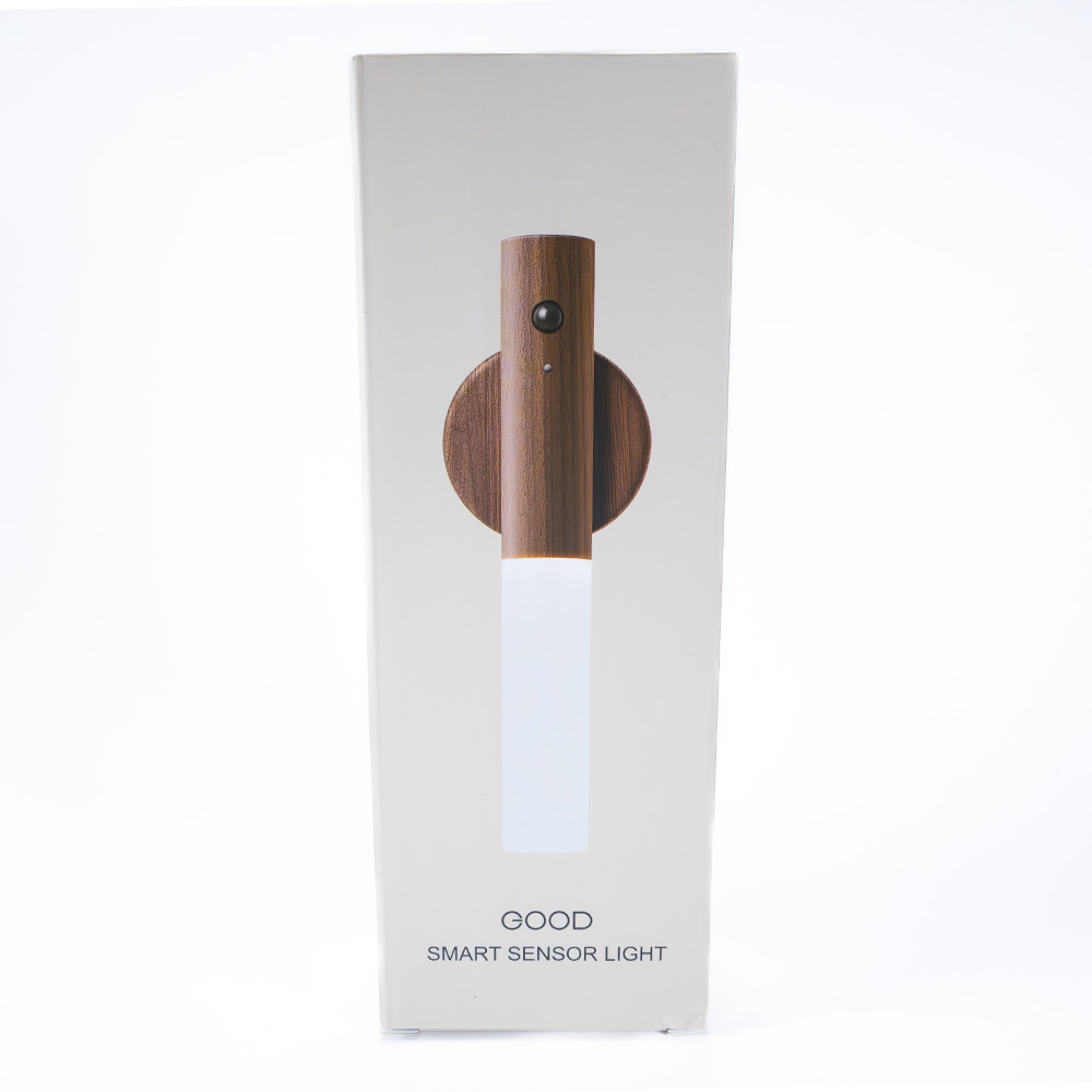 Lámpara Led Con Sensor De Movimiento Con Iman Recargable (Madera Oscura)