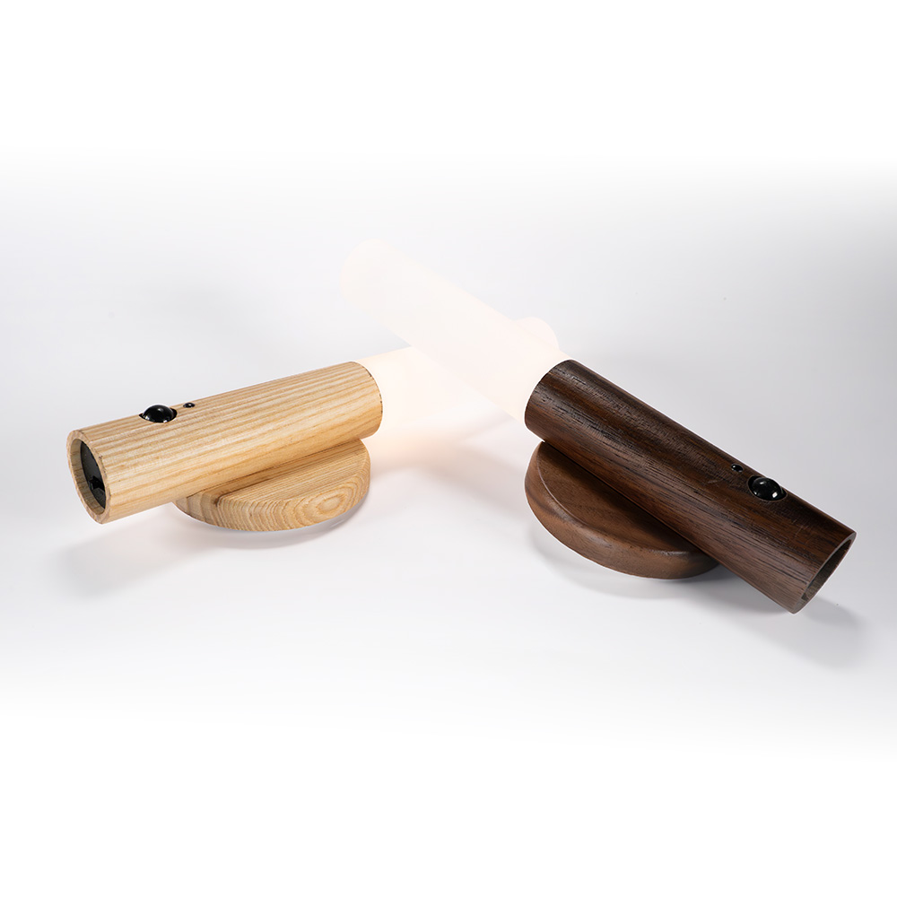 Lámpara Led Con Sensor De Movimiento Con Iman Recargable (Madera Oscura)