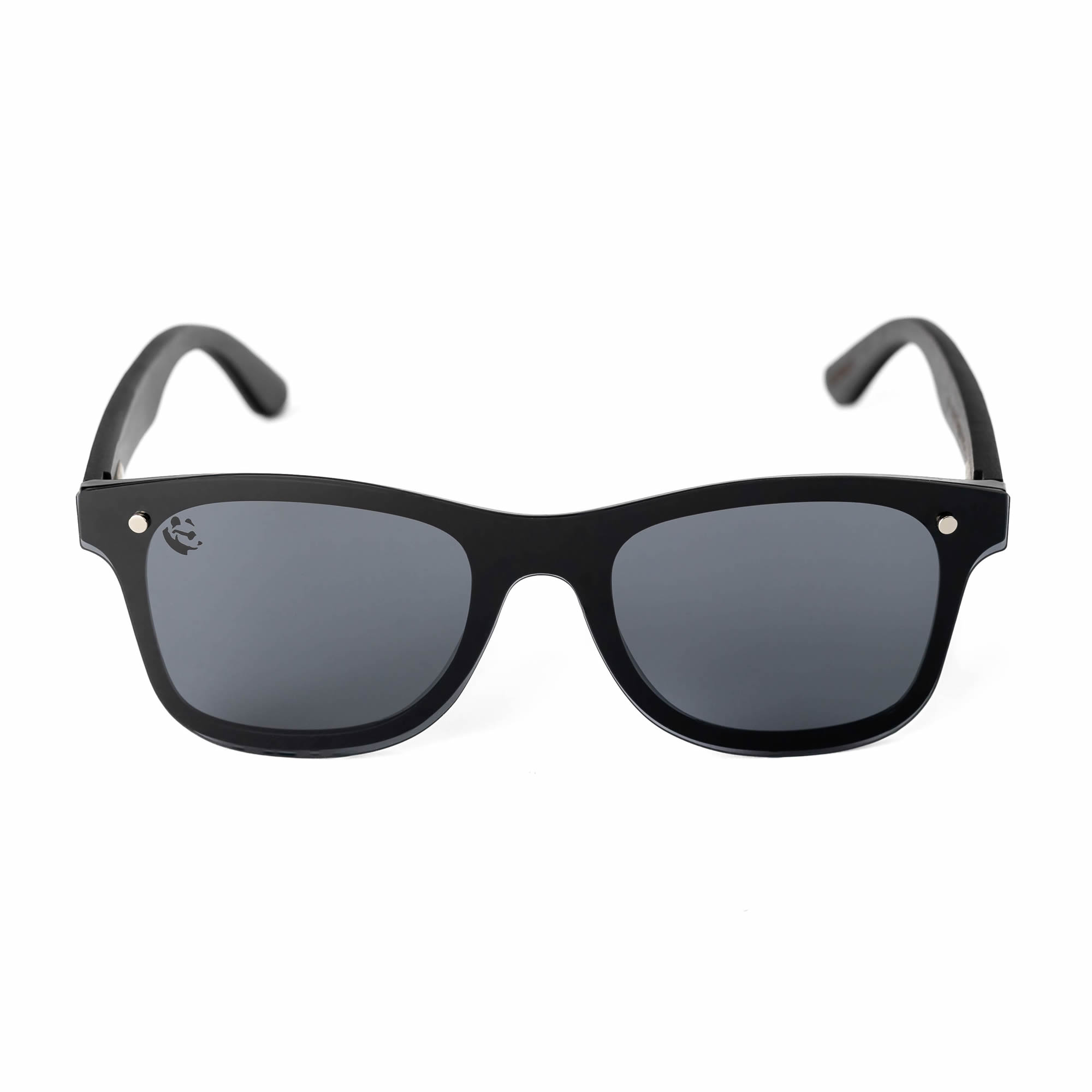 Lentes Gafas de Sol Polarizados PANDAS Unisex PANDAS de Madera UV400 Flamenco Negro.