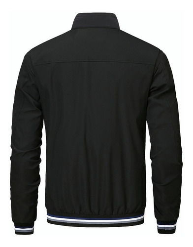 Chamarra Casual De Negocios Cuello Levantado Para Hombre.