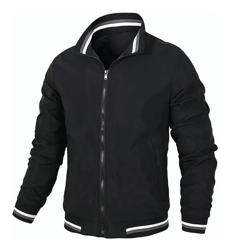 Chamarra Casual De Negocios Cuello Levantado Para Hombre.