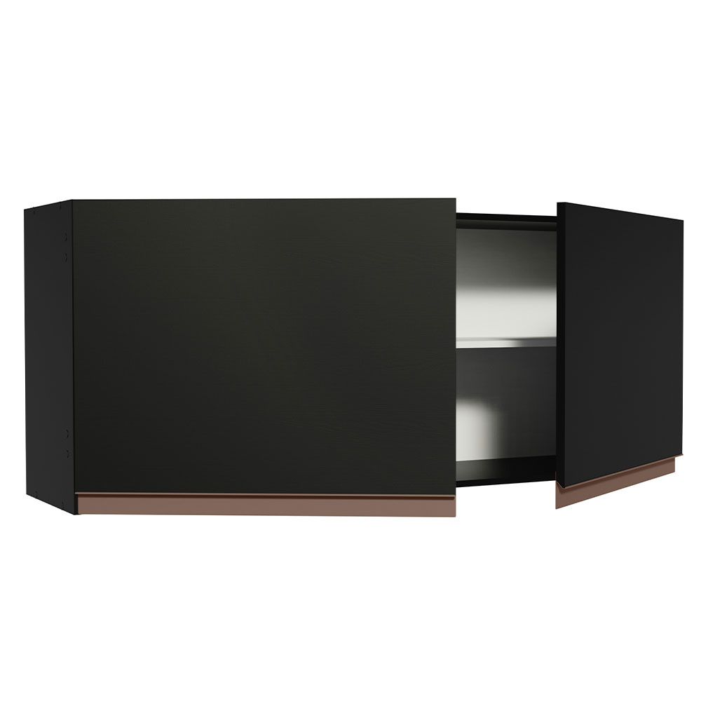 Alacena Gabinete Superior Cocina Madesa Reims 120cm Negro.