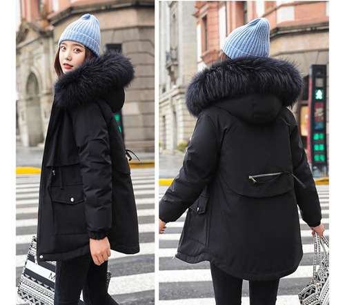 Abrigo De Invierno Para Mujer Abrigo Con Capucha De Felpa.