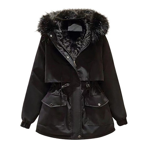 Abrigo De Invierno Para Mujer Abrigo Con Capucha De Felpa.