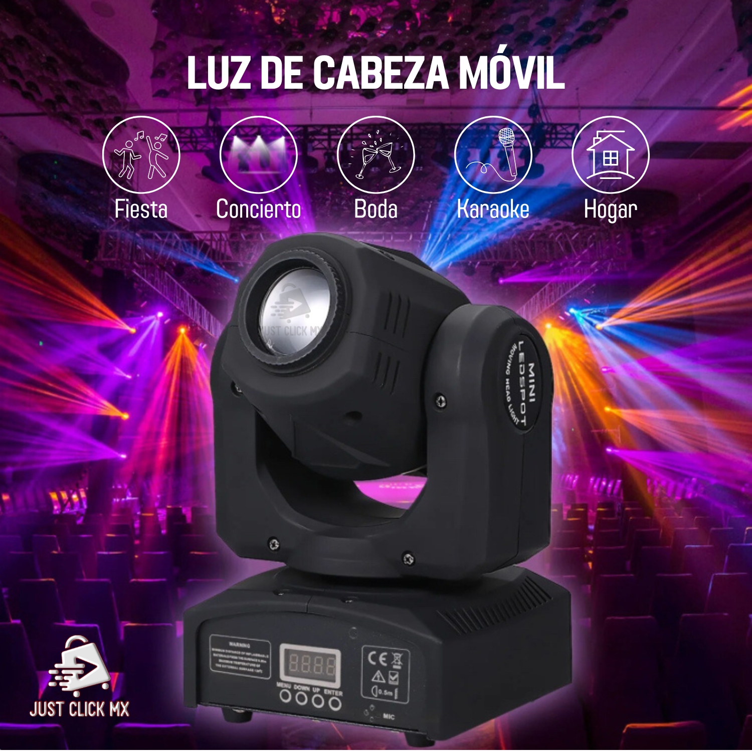 Cabezal Movible de Luces Para Fiestas DJ