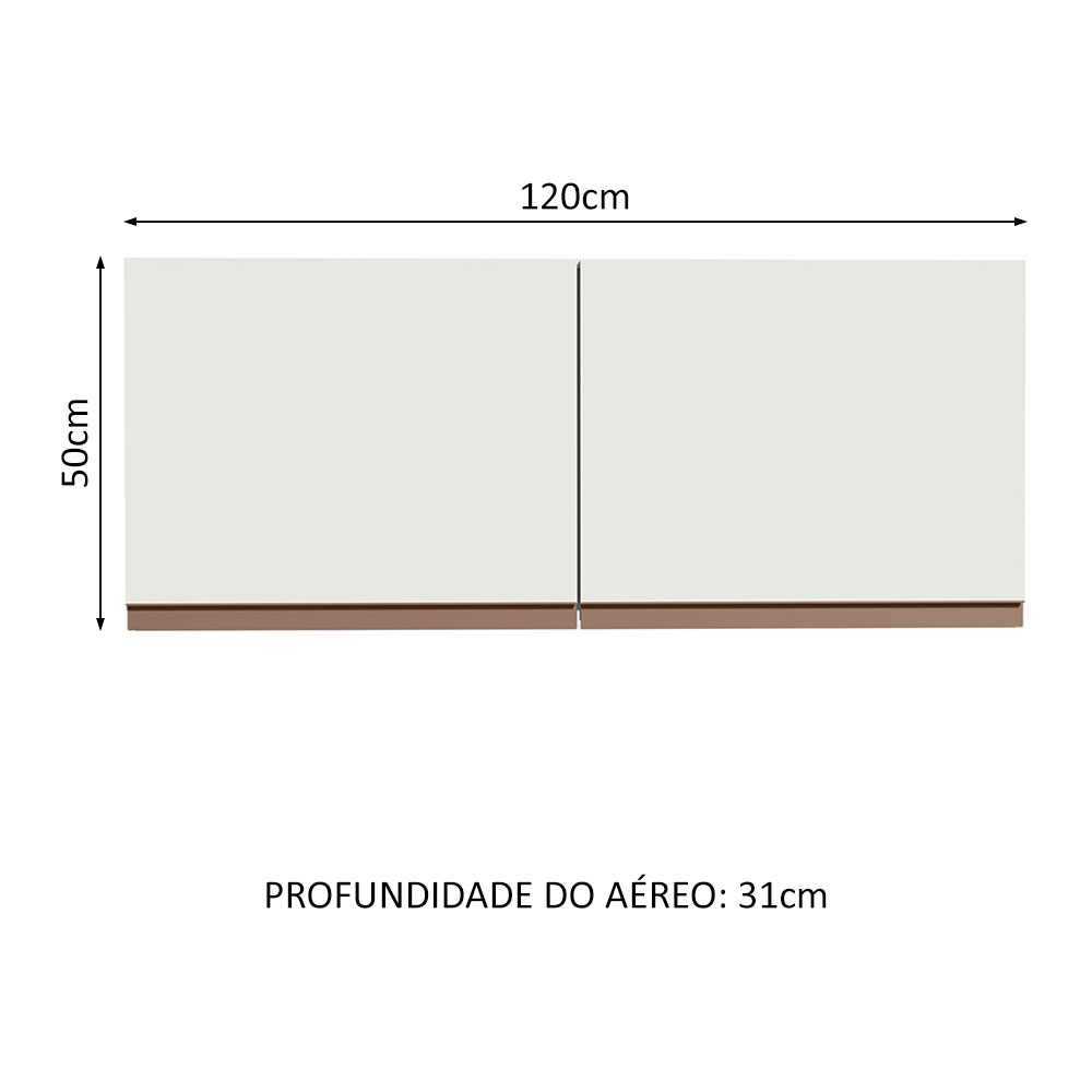 Alacena Gabinete Superior Cocina Madesa Reims 120cm BB.