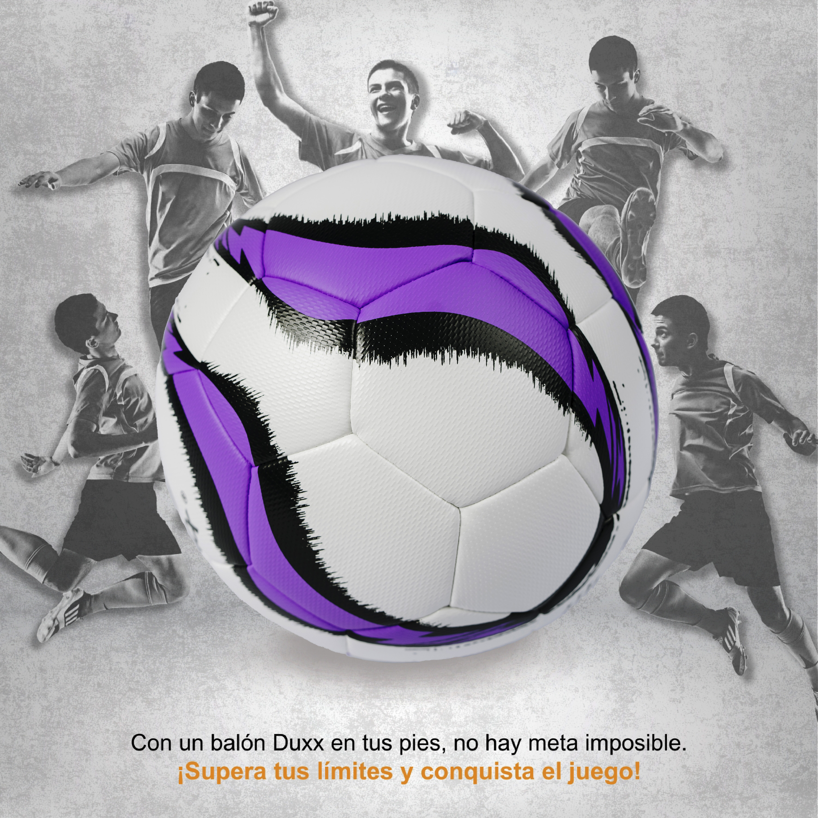 Balón de Fútbol Soccer Duxx Híbrido Max #4 Morado