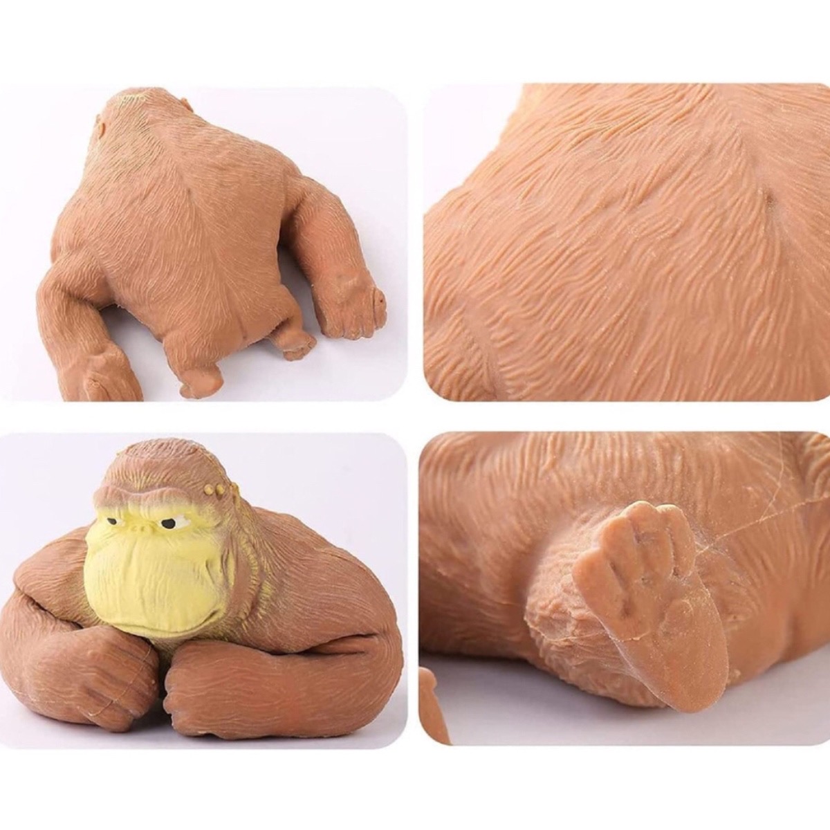 3 Gorila Estirable Ch Juguete Antiestrés Suave Squishy 260g.