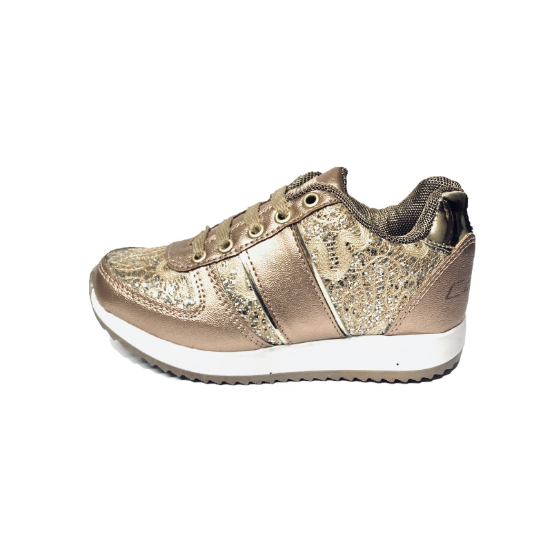 Tenis Urbano Para Niña Bebe Dorado 15-21.