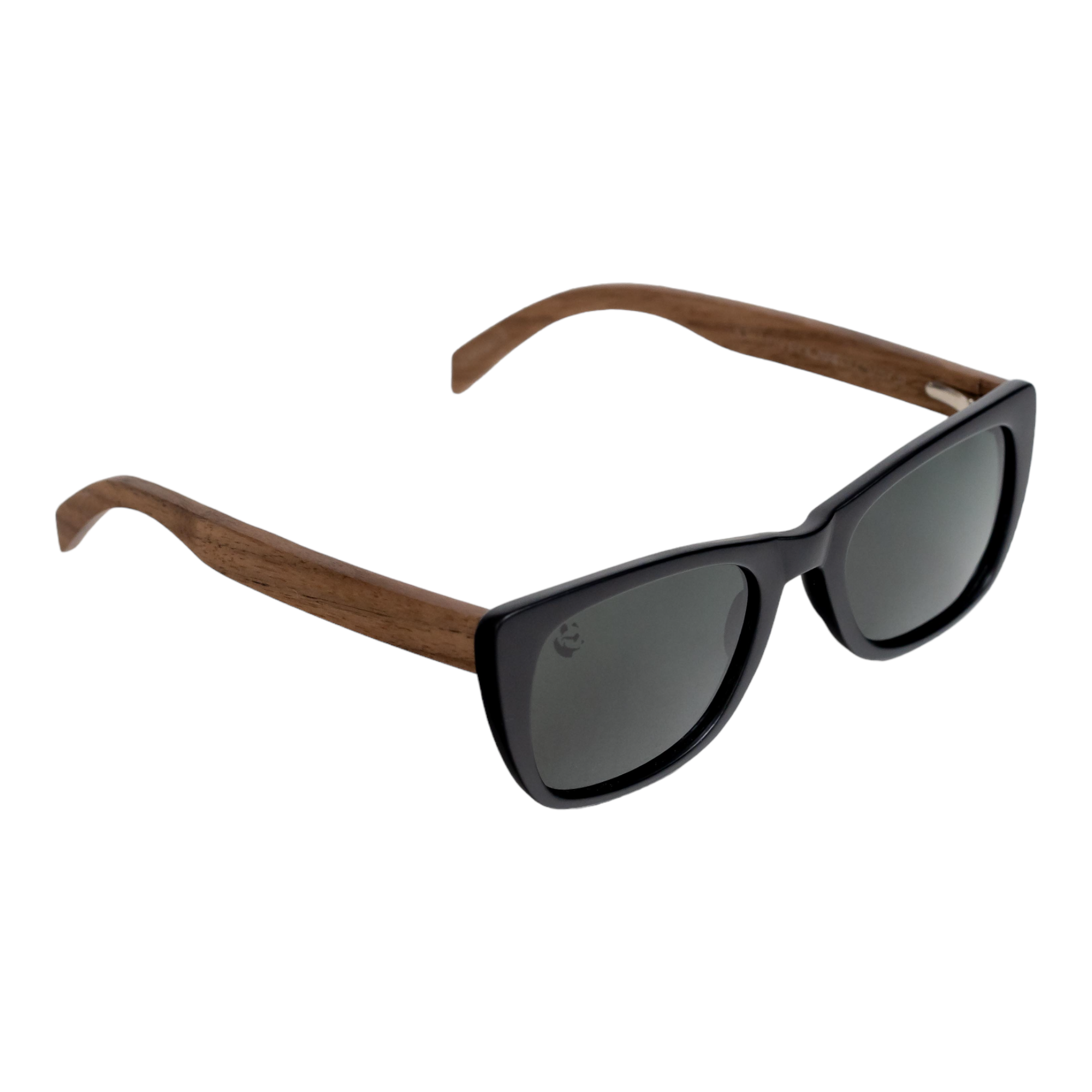 Lentes Gafas de Sol Polarizados para Mujer Dama PANDAS de Madera UV400 Danta Negro.