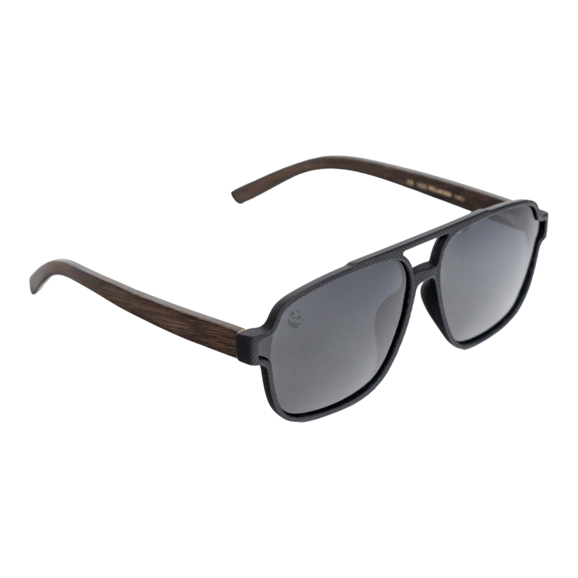 Lentes Gafas de Sol Polarizados para Hombre Caballero PANDAS de Bambú UV400 Gorila Negro.