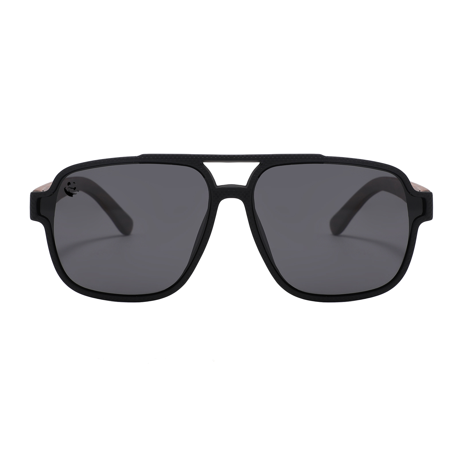 Lentes Gafas de Sol Polarizados para Hombre Caballero PANDAS de Bambú UV400 Gorila Negro.