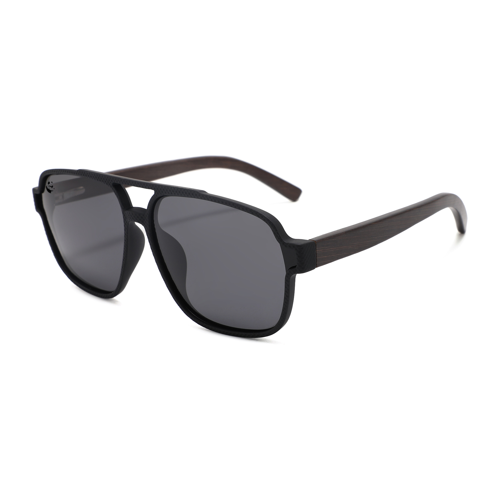Lentes Gafas de Sol Polarizados para Hombre Caballero PANDAS de Bambú UV400 Gorila Negro.