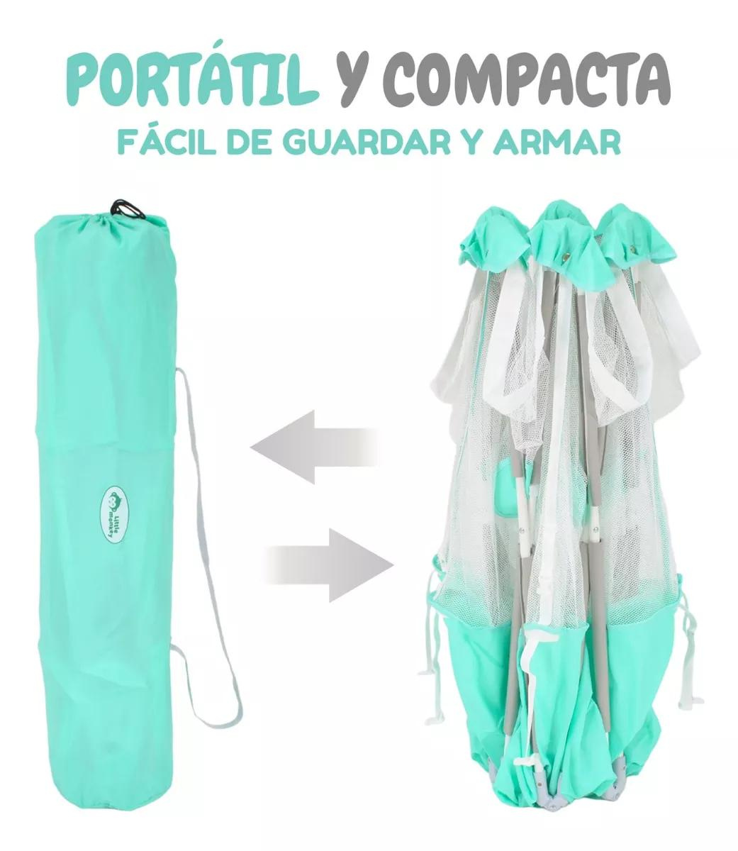 corral para bebe plegable portable azul.