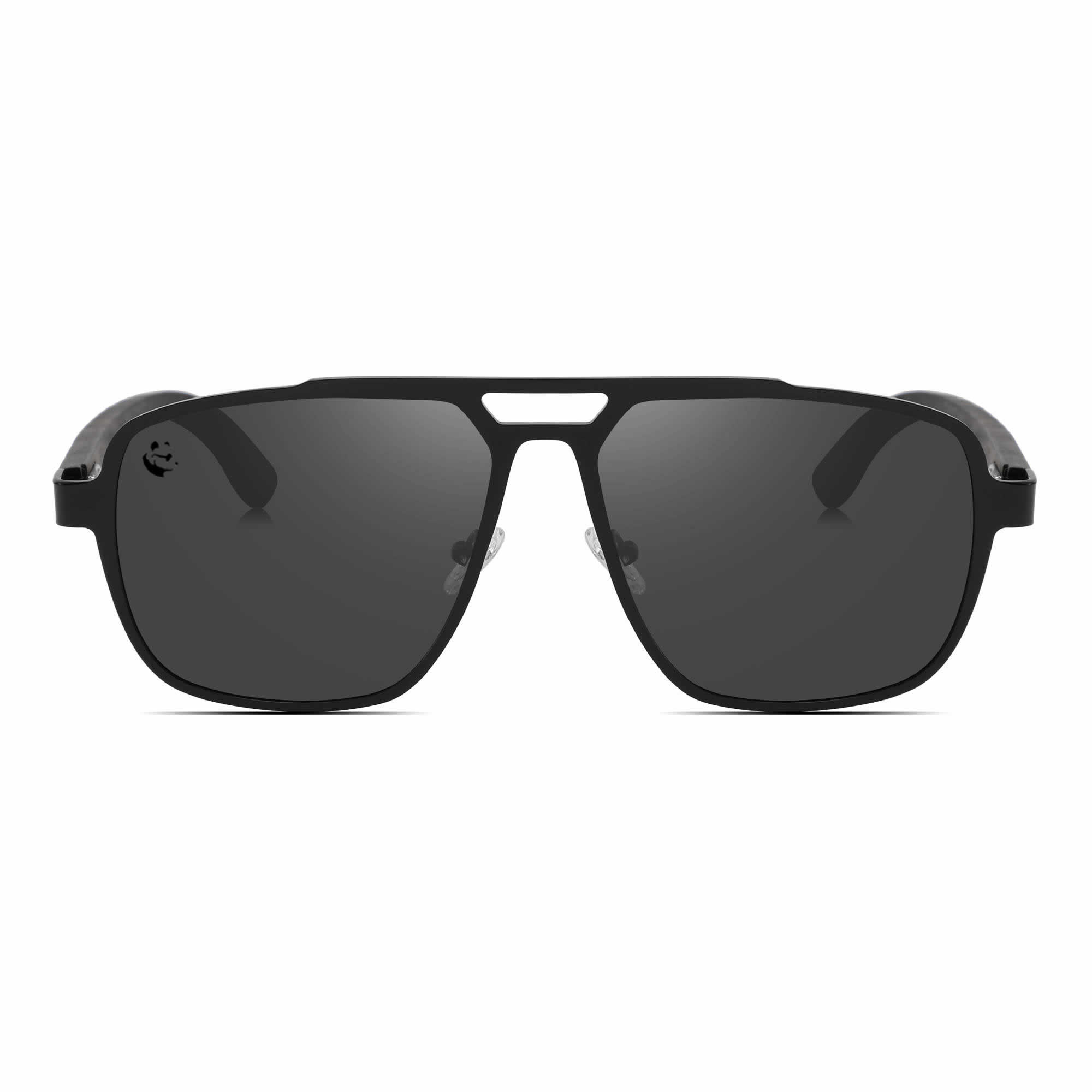 Lentes Gafas de Sol Polarizados para Hombre Caballero PANDAS de Madera UV400 Oso Negro.