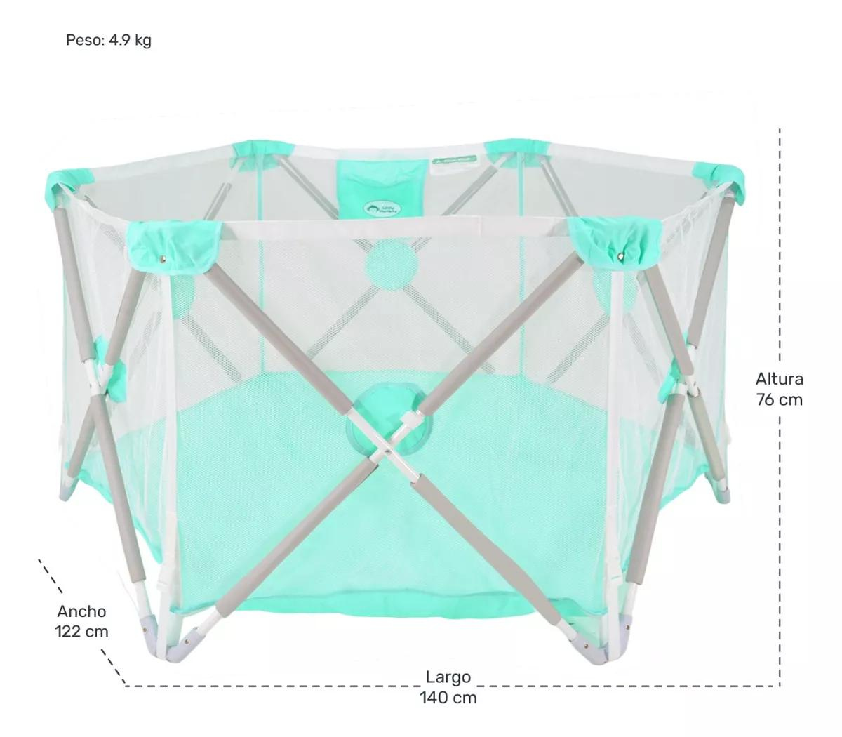 corral para bebe plegable portable azul.
