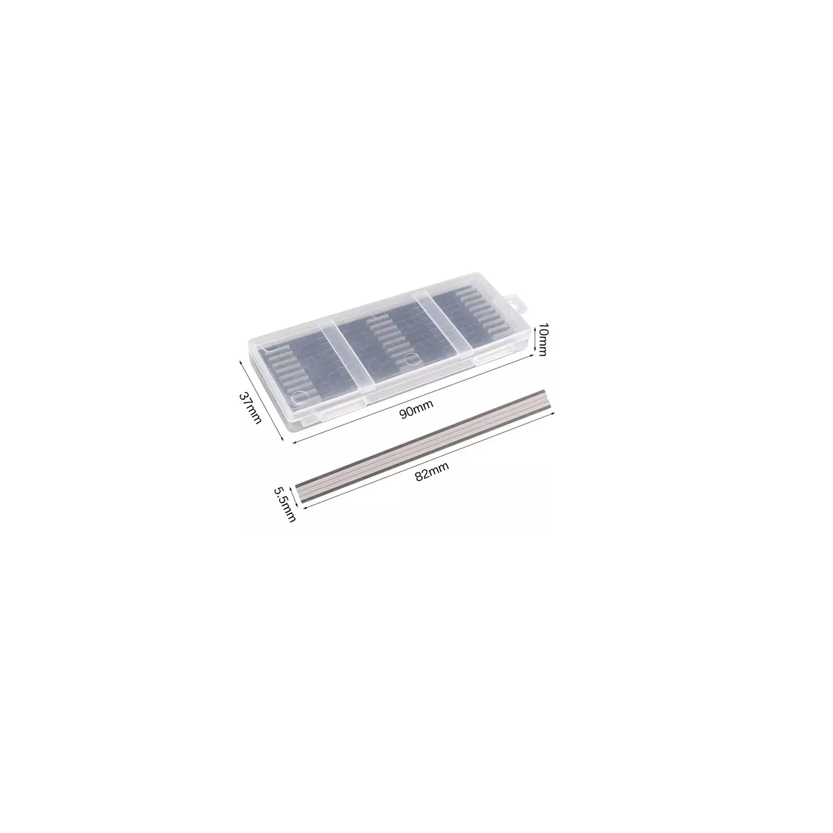 Set 10pzs Cuchillas De Repuesto Para Cepillo Eléctrico 82mm