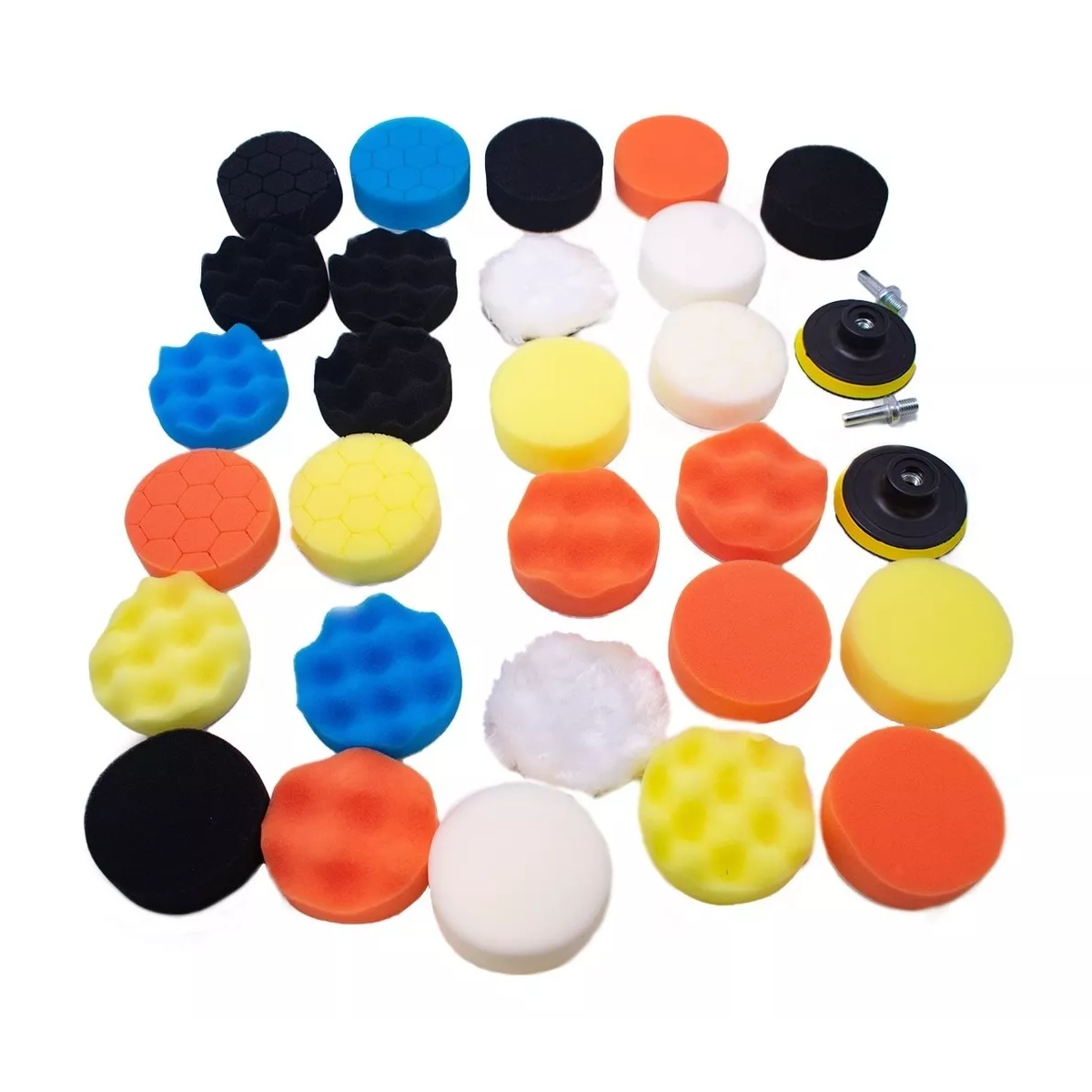 Kit Almohadillas Pulidora Esponja Pulir Encerar Borla 31 Pzs