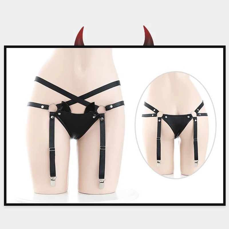 Disfraz Sexy Cosplay Correa Sujetador Alas Vampiro Noche Oscura Halloween