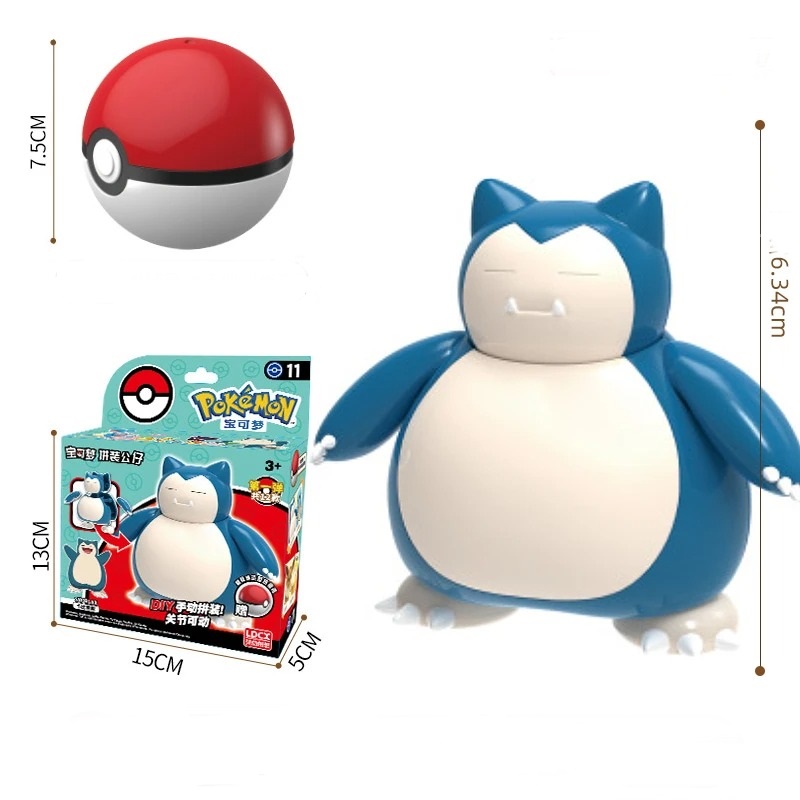 LDCX Figura Colección Pokémon Pokeball Original Snorlax Regalo