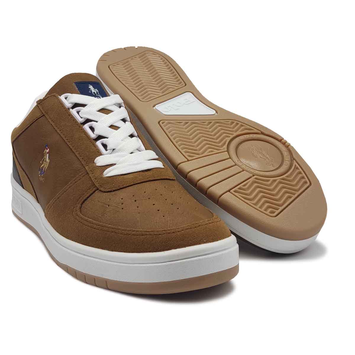Tenis Polo Club 628 Café Blanco Hombre Casuales 