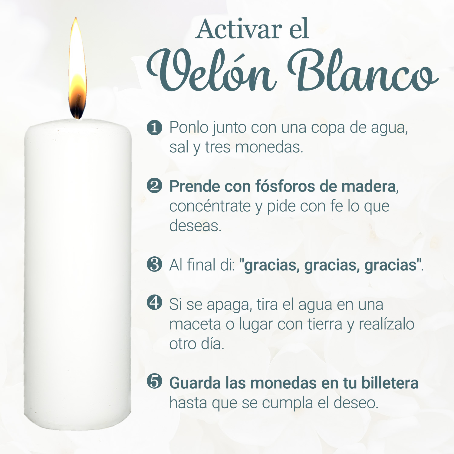 Vela Velón Cirio Blanco 19 Cm (g) Limpias Amarres Amor
