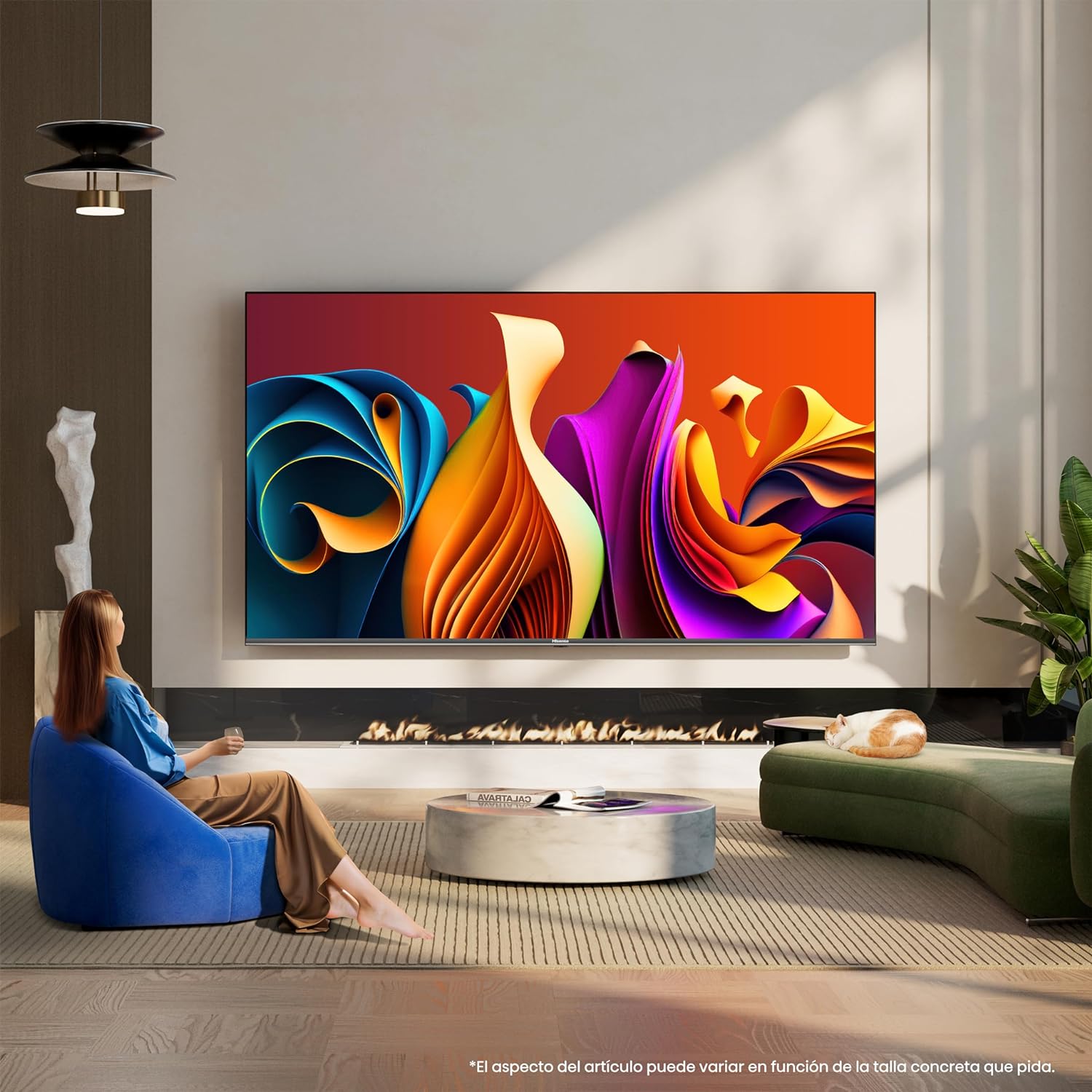 Pantalla Hisense QLED de 75" 4K UHD 75QD6N con Google TV.