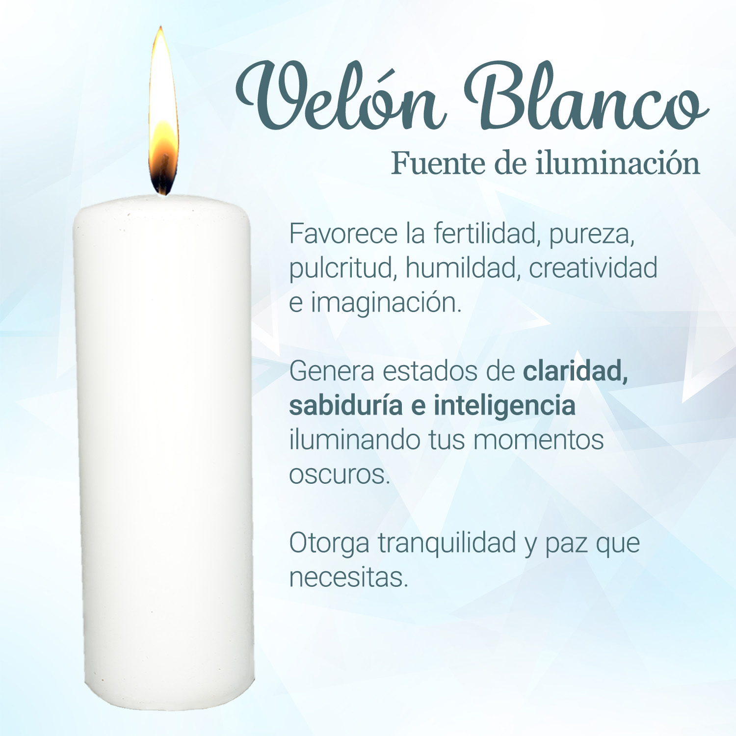 Vela Velón Cirio Blanco 19 Cm (g) Limpias Amarres Amor