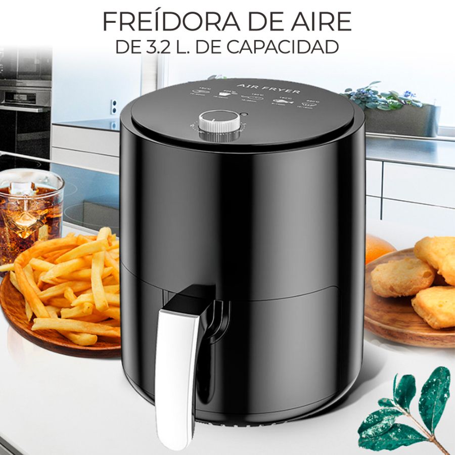 Freidora Eléctrica de Aire Multifunción para Alimentos 3.5 L.