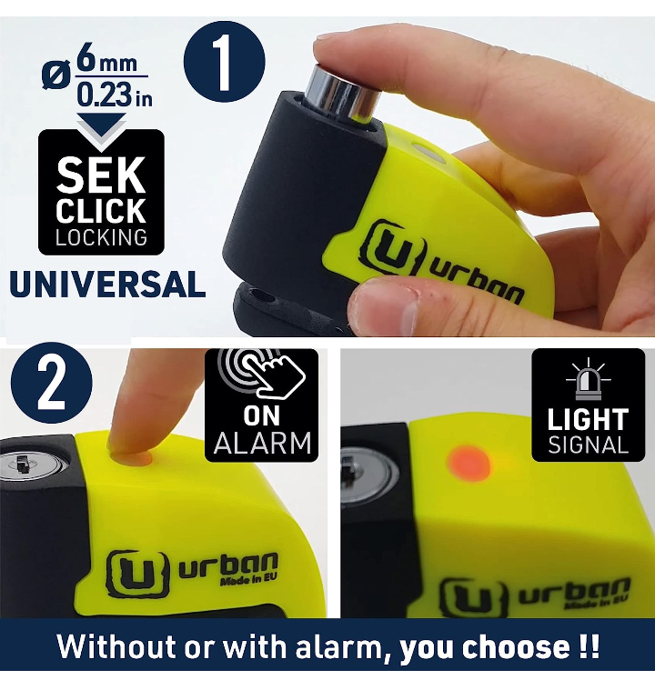 Candado de disco para moto scooter bicicleta ultra sensible impermeable 