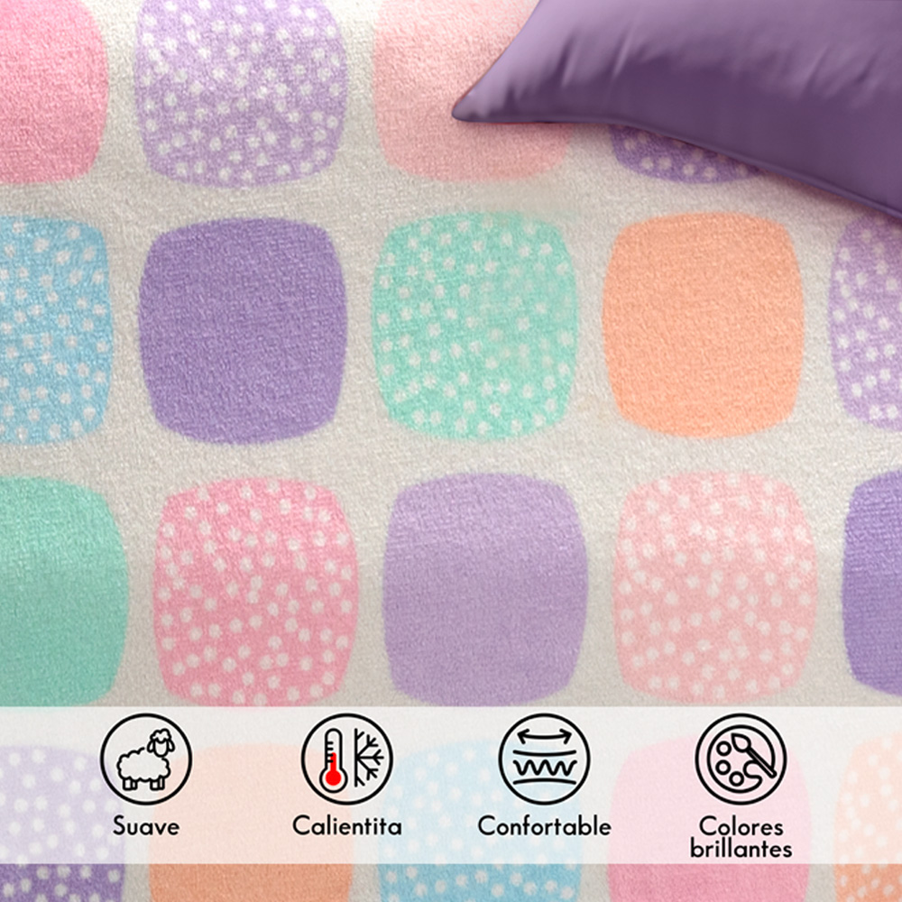 Frazada Térmica Sunny Matrimonial Blanca.