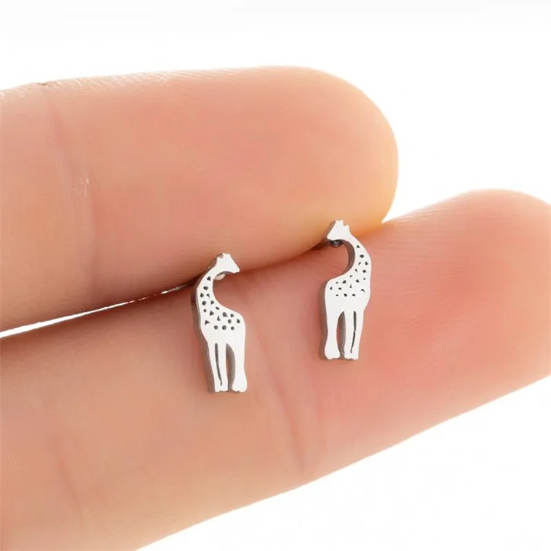 Aretes Pendientes Animales Jirafa Mujer Elegante Moda Fiesta Regalo