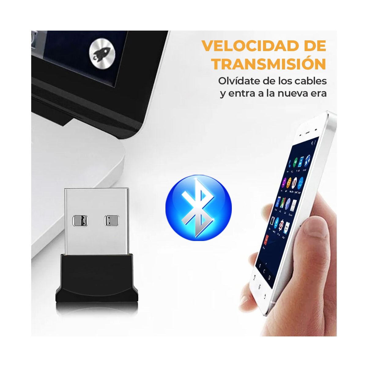 Adaptador Bluetooth USB Para Computadora PC Laptop Plug And Play.