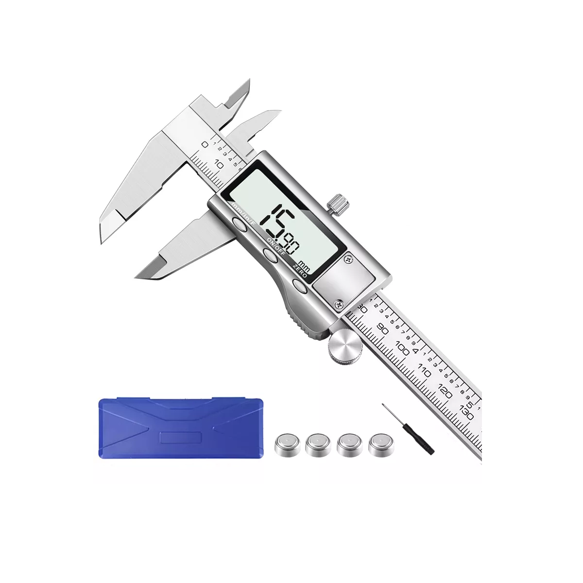 Calibrador Vernier digital profesional toda la estructura metal alta precisión uso industrial 