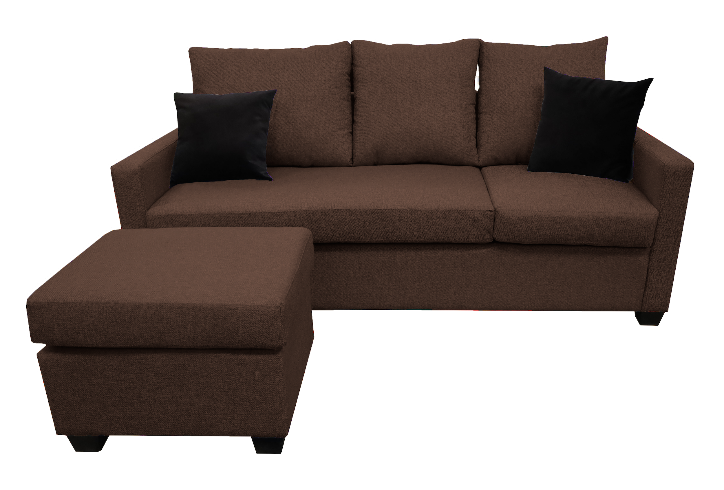 Sala Esquinera El Bazar Store Denver Chocolate, 200x140 cm, Lado derecho e Izquierdo, Lino nacional, Sofa.