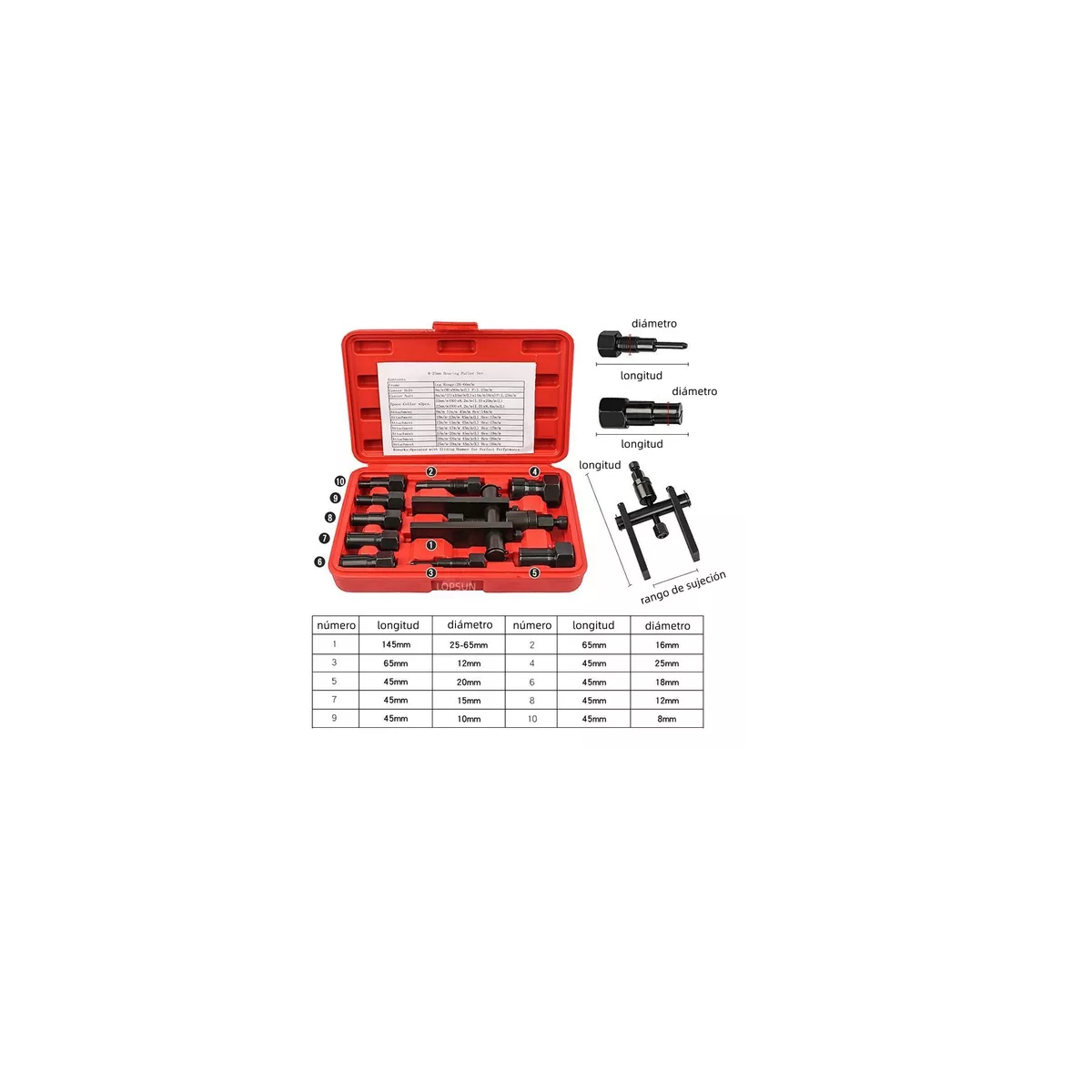 Extractores Y Separadores Para Rodamientos Baleros Moto 10 pzs