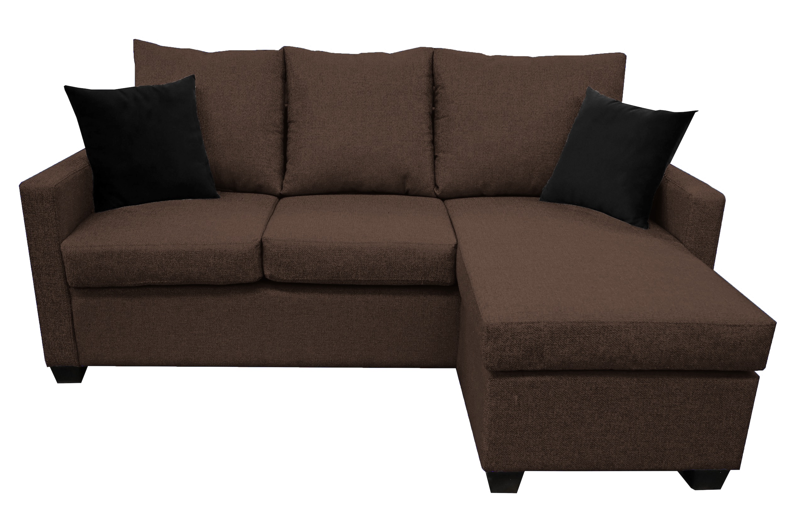 Sala Esquinera El Bazar Store Denver Chocolate, 200x140 cm, Lado derecho e Izquierdo, Lino nacional, Sofa.