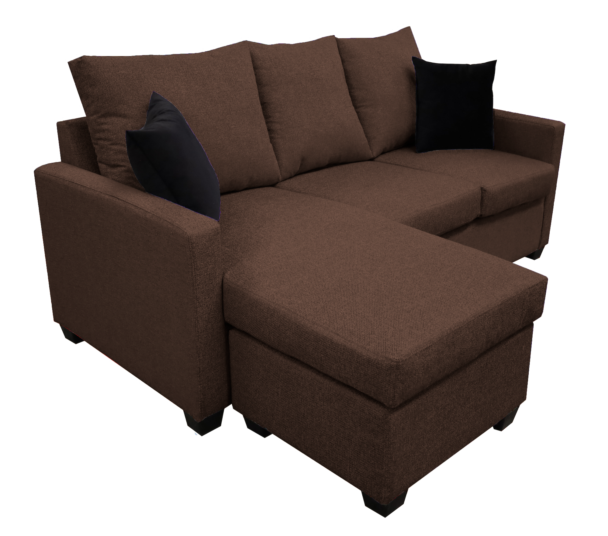 Sala Esquinera El Bazar Store Denver Chocolate, 200x140 cm, Lado derecho e Izquierdo, Lino nacional, Sofa.