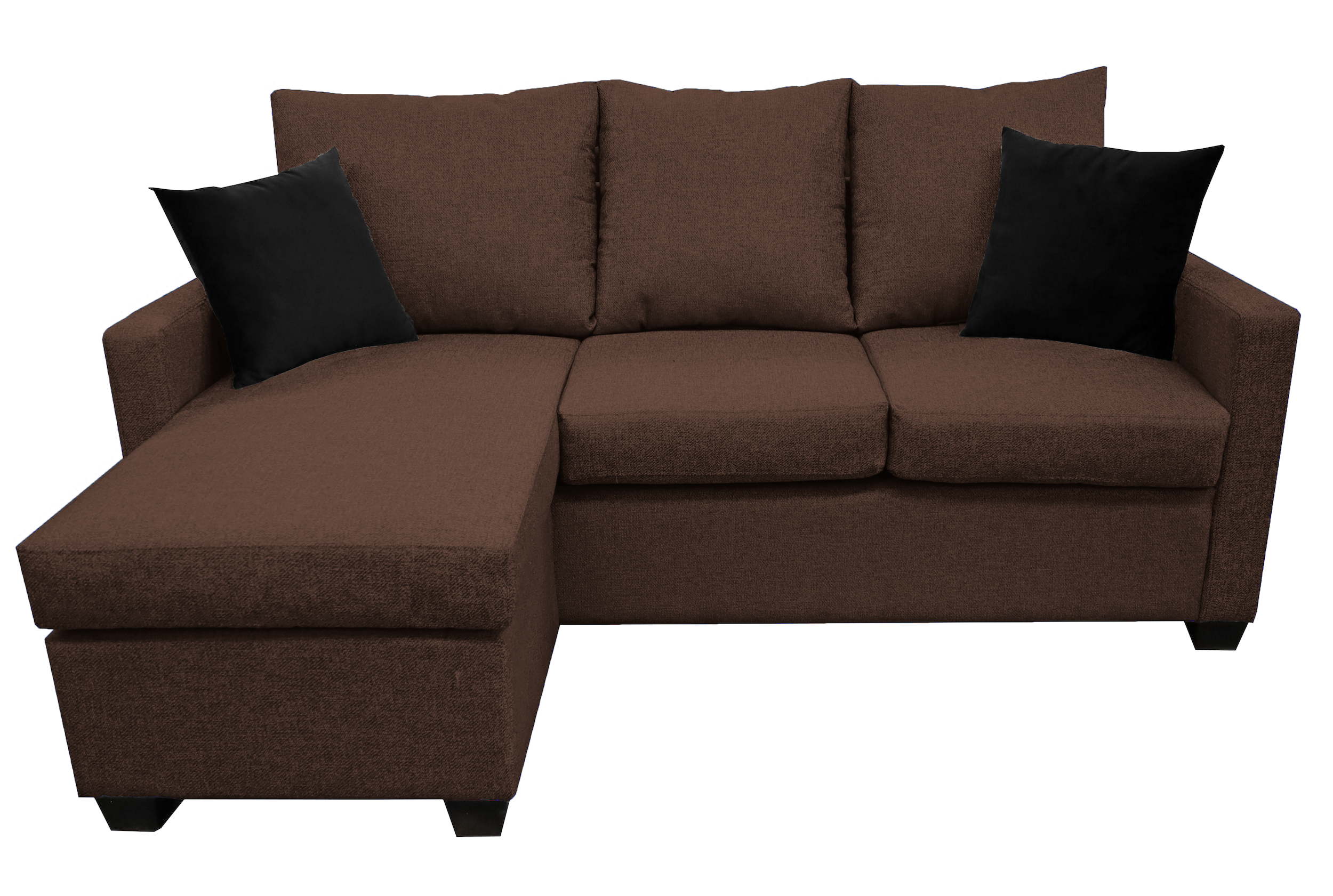Sala Esquinera El Bazar Store Denver Chocolate, 200x140 cm, Lado derecho e Izquierdo, Lino nacional, Sofa.