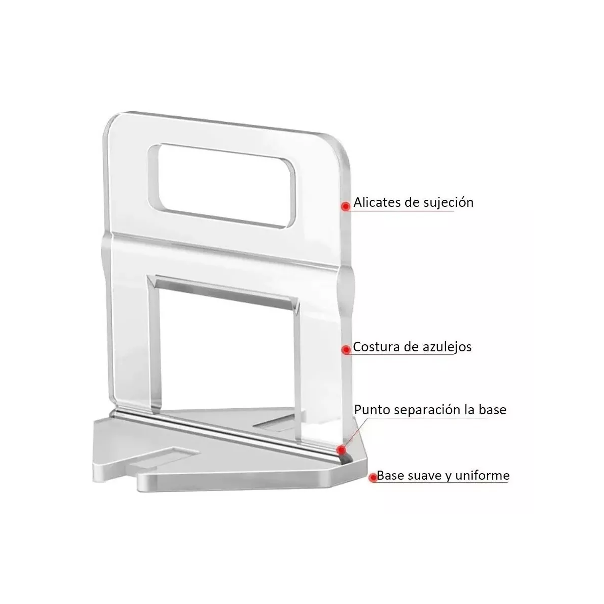 Clip Corbata Nivelador Porcelanico Azulejo Loseta Piso 100pz 1.5mm